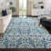Alessia Floral Ivory/Blue Area Rug