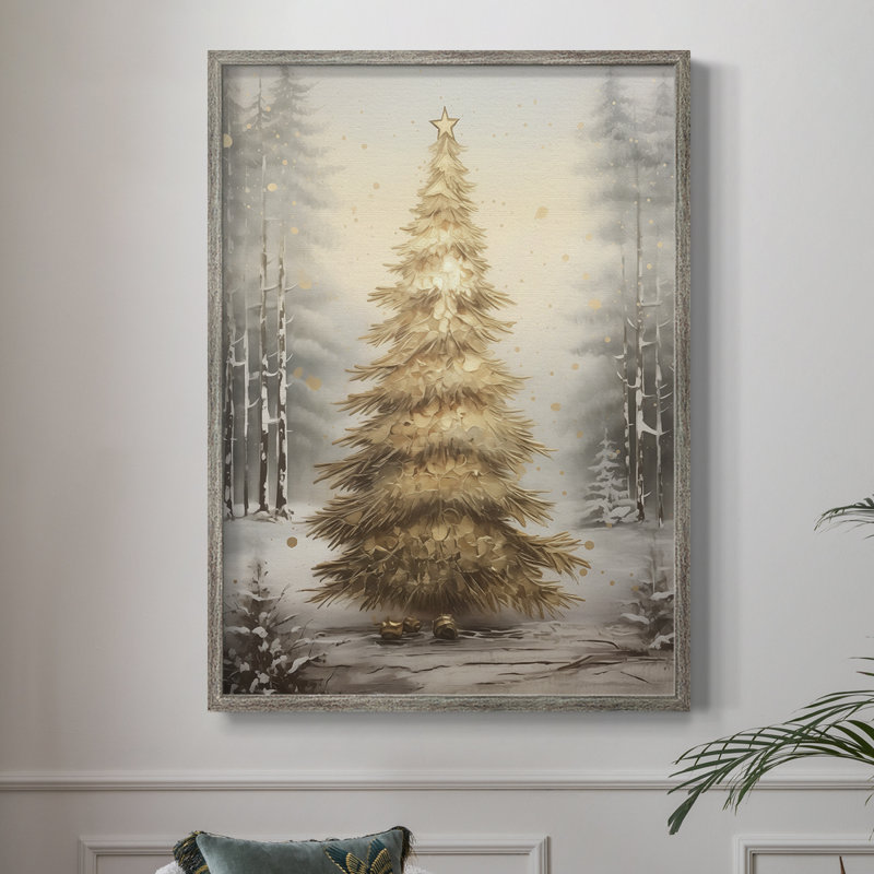 «Christmas Holiday Art», impression encadrée en bois massif, H 11 po x l 9 po