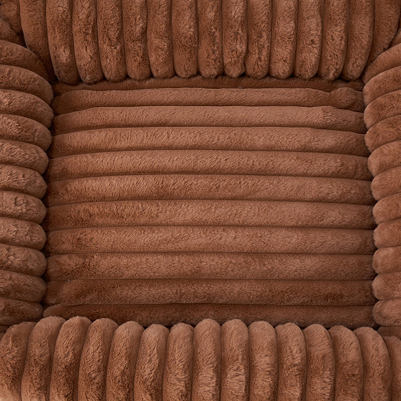Faux Fur Pet Bed, Small (18cm H x 63cm W x 53cm D), Brown