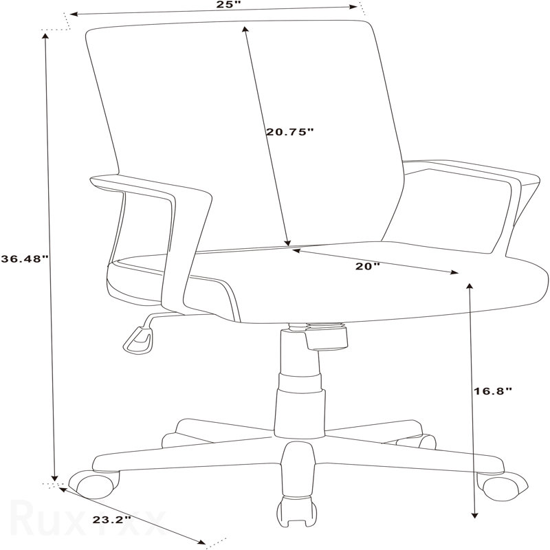 Height Adjustable Office/Task Chair, With Armrest