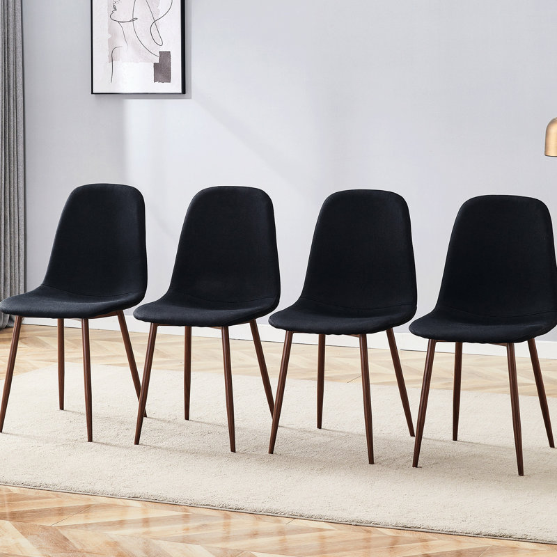 4 choix de salle à manger noirs: pieds en métal couleur noyer pour une collection de luxe 4 élégante et confortable: avec un haut de gamme
