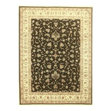 Handmade Cotton and Wool Floral Area Rug