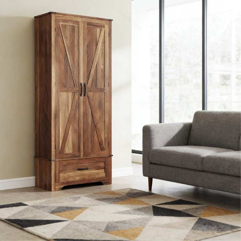 Armoire de cuisine, armoire avec tablettes réglables