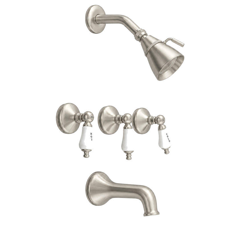 Ensemble de douche et baignoire encastrée Thames par Strom Living, Nickel mat