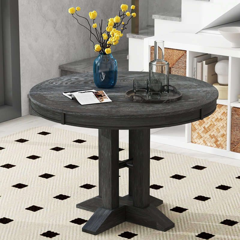 Table de salle à manger à rallonge Farmhouse, Noir