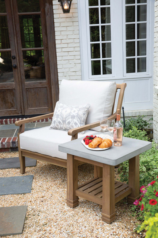 Stockton Outdoor Teak Lounge Chair, Preview Toffee