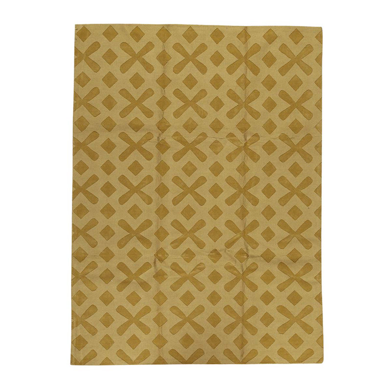 Geometric Area Rug in Yellow, Rectangle 8'9" x 11'9"