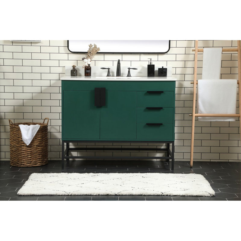 Ensemble de meuble-lavabo simple 42 po Eugene, vert