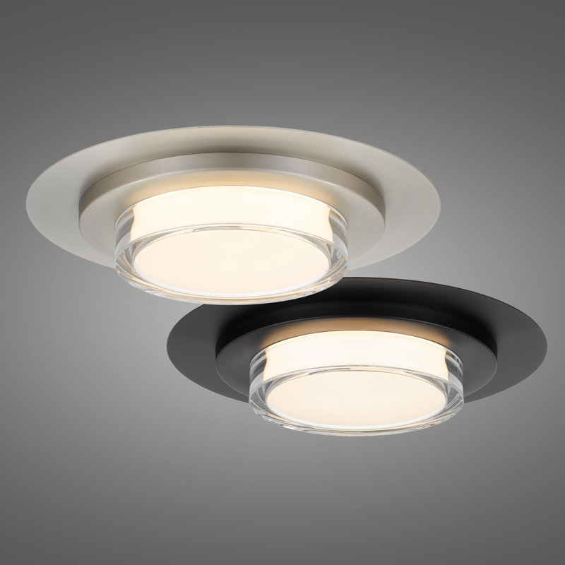     Plate Collection LED Flush Mount, Wet Rated for Indoor/Outdoor Use, 3-CCT Selectable, Dimmable, 2.75" H x 16" W x 16" D