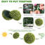 Paquet de 2 boules topiaires artificielles en buis avec fleurs rouges - Faux verdure réaliste pour porche, patio, balcon-919812698-919812699