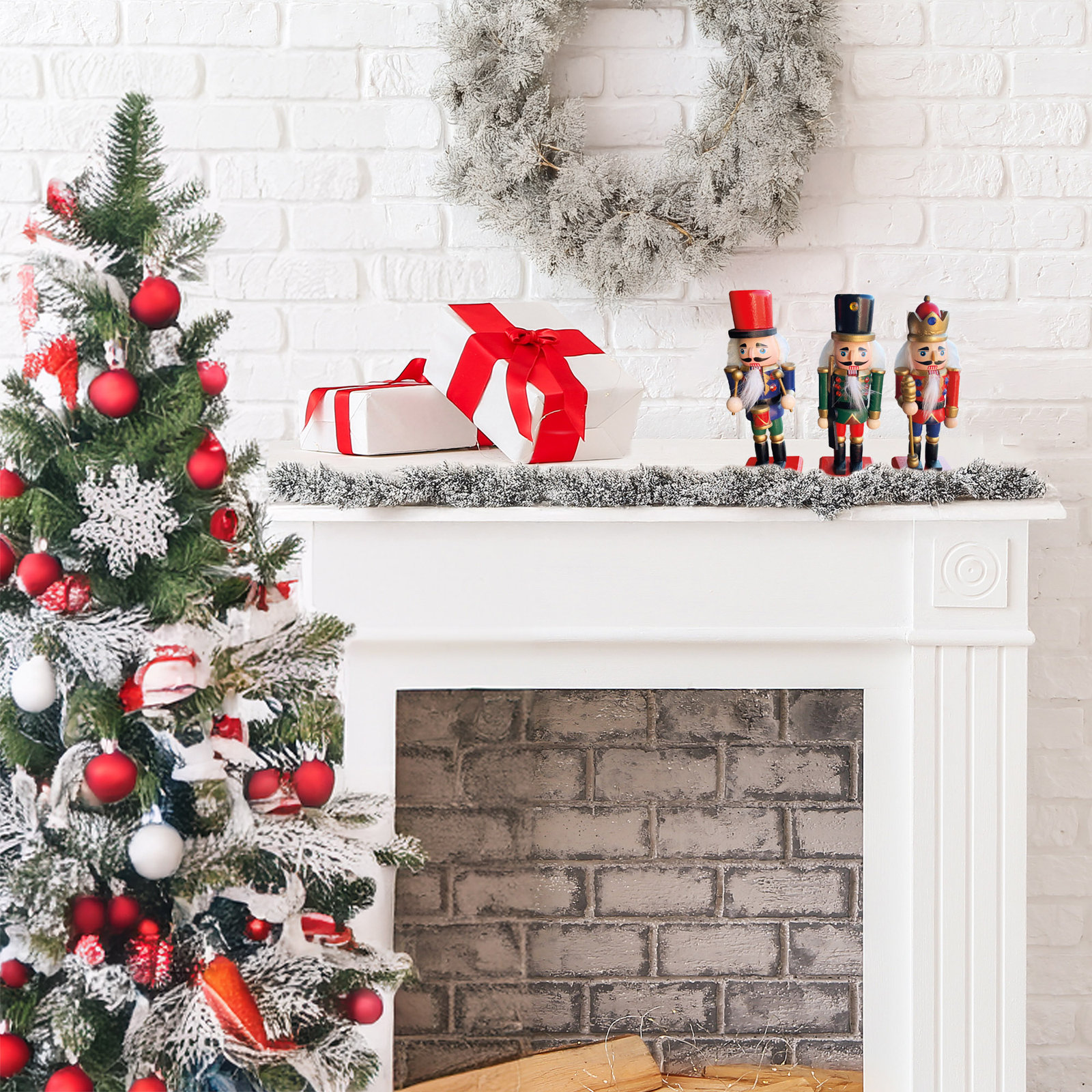 6" Traditional Nutcrackers, Set of 3