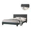 Lit plateforme double tapissier baies