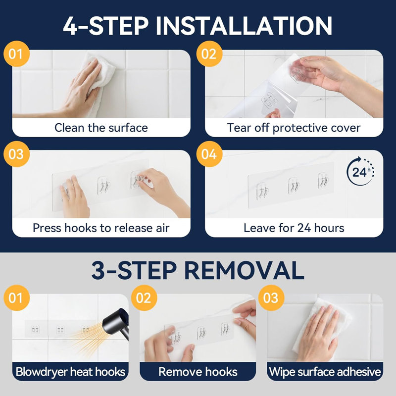 9-Pack Shower Caddy Adhesive Replacement