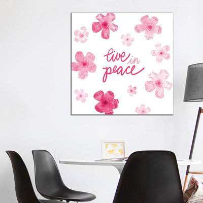Cascading Blossoms Kindness Peace II by Noonday Design - Wrapped Canvas Gallery-Wrapped Canvas Giclée