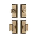 Carre Short Plate Complete Entry Set with Single Cylinder Deadbolot and Carre Knob