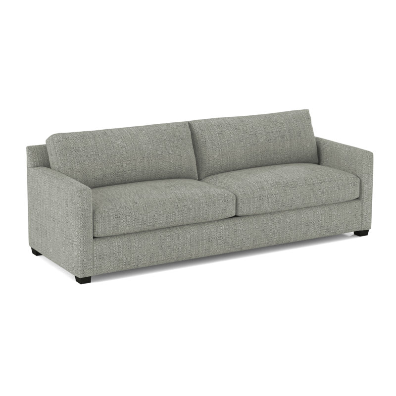 Leather Sofa, Evolution Silver Fox, Black