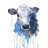 Watercolor jersey cow Bath Mat with Non-Slip Backing - Quick Dry Memory Foam Bathroom Rug - Absorbent - Modern Plush Spa-Style - Machine Washable-894480336-906849943