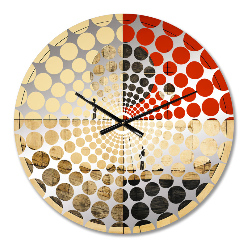 Devin - Horloge murale géométrique abstraite, Médium