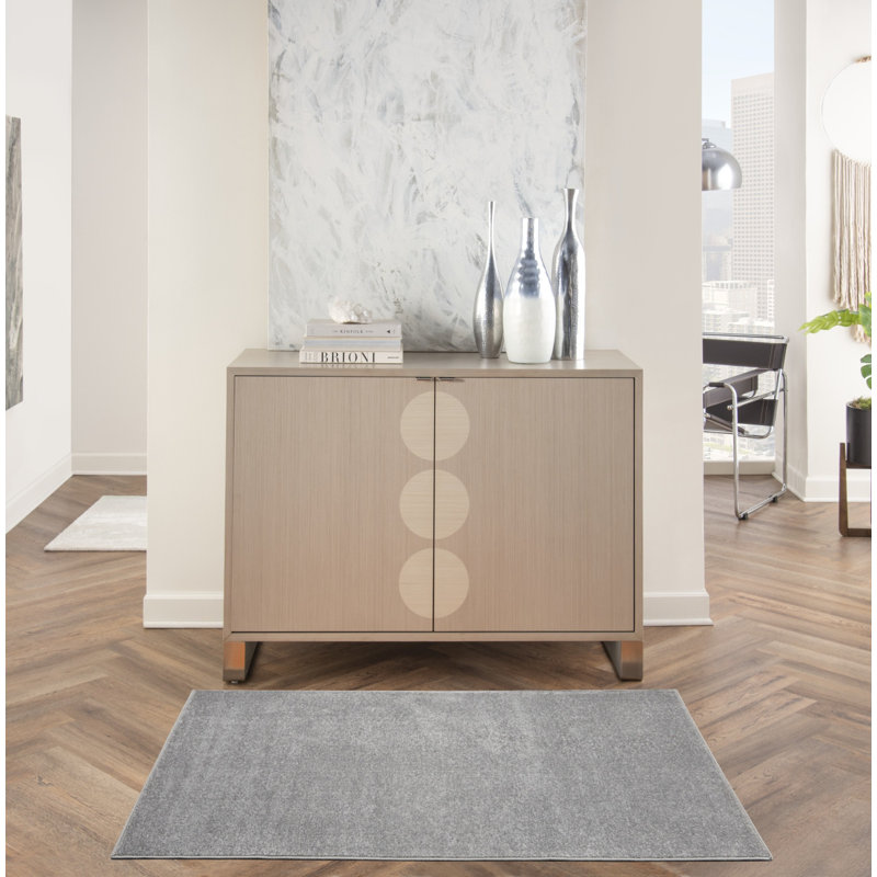 Tapis extérieur gris antidérapant 3 pi x 5 pi, Rectangulaire 3 pi x 5 pi