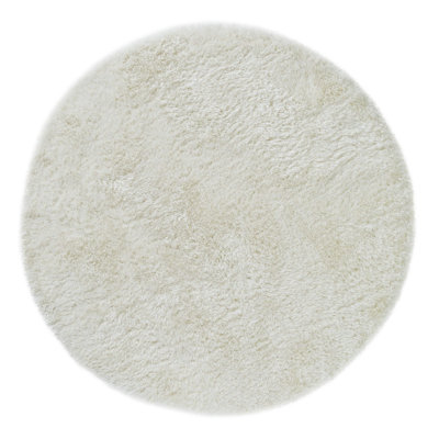 Plush Deep Pile Shaggy White Rug