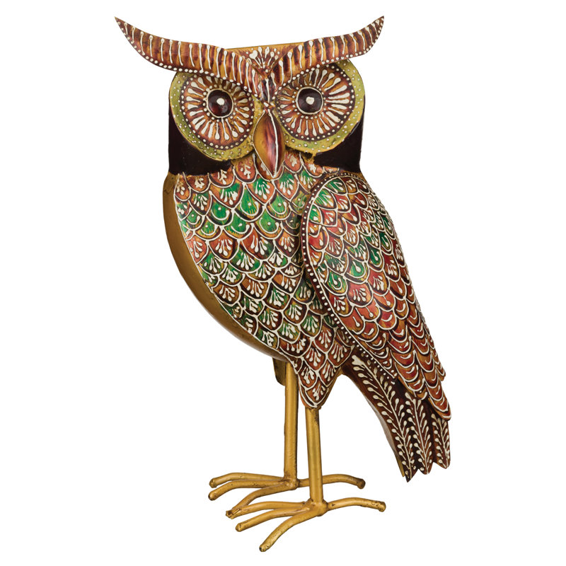 Décoration henné hibou - auburn