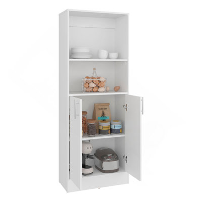 Multi-storage Cabinet with 5 Compartments, and 2 Doors