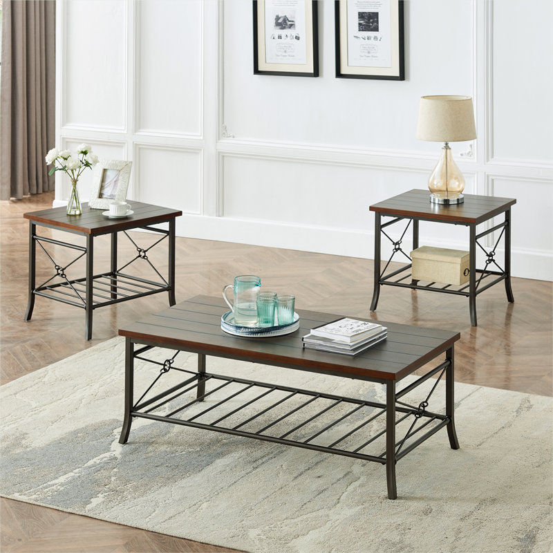 Ensemble de 3 tables basses pour salon