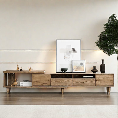 Crédence de rangement l 70,86 po en bois massif