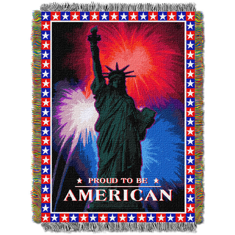 Jeté juillet Fourth, patriotic Holiday Seasonal Decor, 48 x 60 pouces