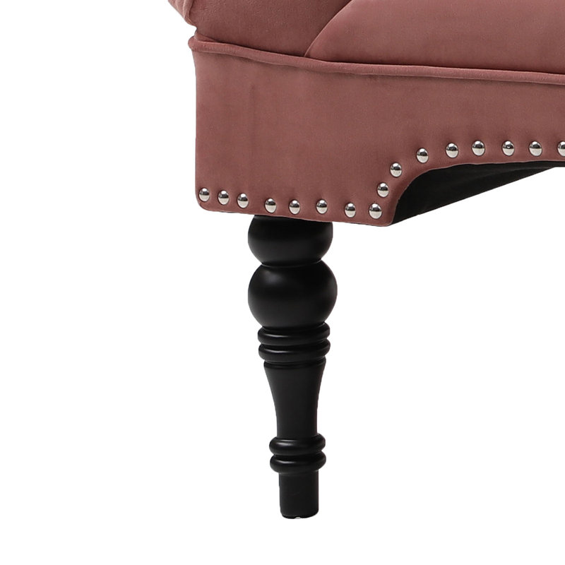 Causeuse en tissu Naquan, Rose