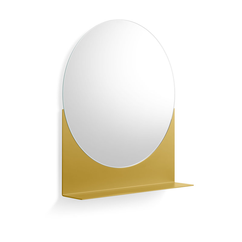 Glance Metal Wall Mirror, Mustard