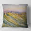 Carré, vignoble à l'aube en Toscane, Italie - Coussin décoratif à imprimé champêtre-60159599