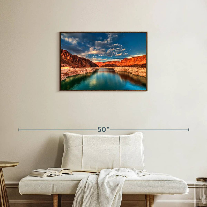 Hoover Dam, Lakeside Mountain, Cadre flottant noyer, 31 po x 21 po