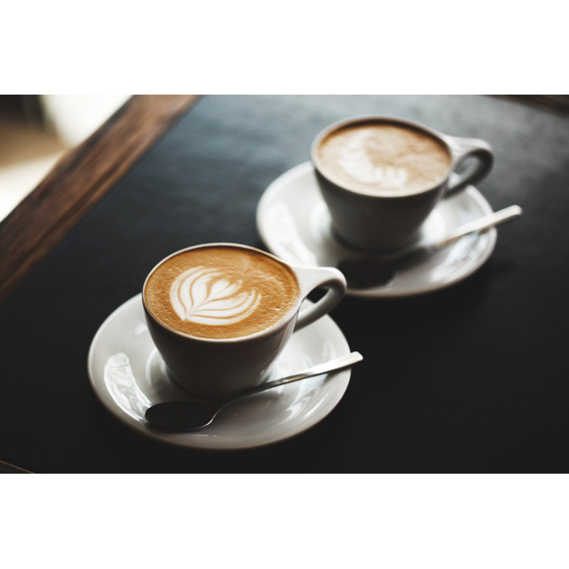 Cups of Cappuccino - Photographie sur toile tendue, L 12 po x H 8 po