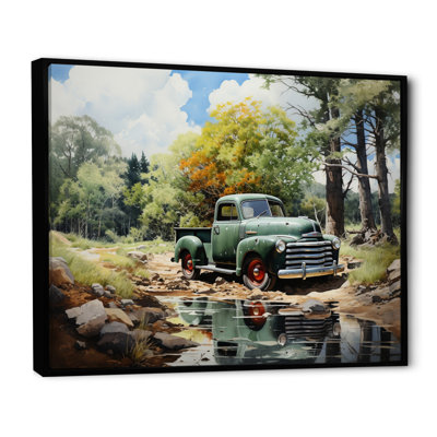 «Pickup Truck Tranquil Lakeside II», reproduction sur toile