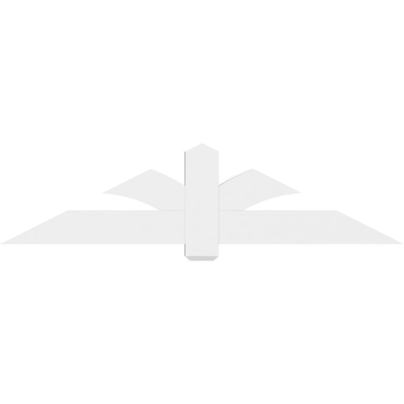 Redmond Architectural Grade PVC Gable Bracket, 18" H x 72" W (Pitch: 6/12), 2" D x 6" F
