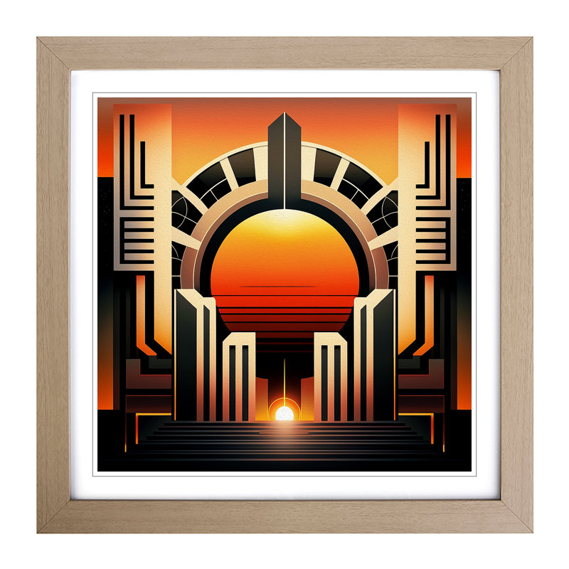 Single Picture Frame Print on Wood, Oak
