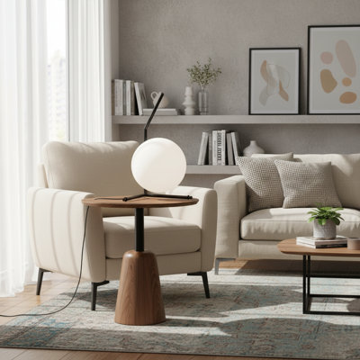 "Cicily" Minimalist Frosted Globe Table Lamp