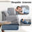 Modern L-Shaped Sofa with Ottoman – Soft Fabric, Compact Design for Living Room, Apartment, or Office, 79-983497915