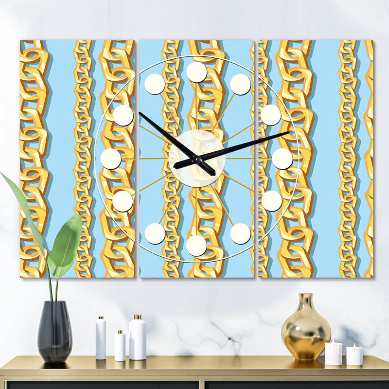 Horloge murale surdimensionnée Mid-Century