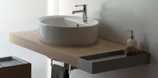 Dessus de meuble-lavabo en bois 59 "Line