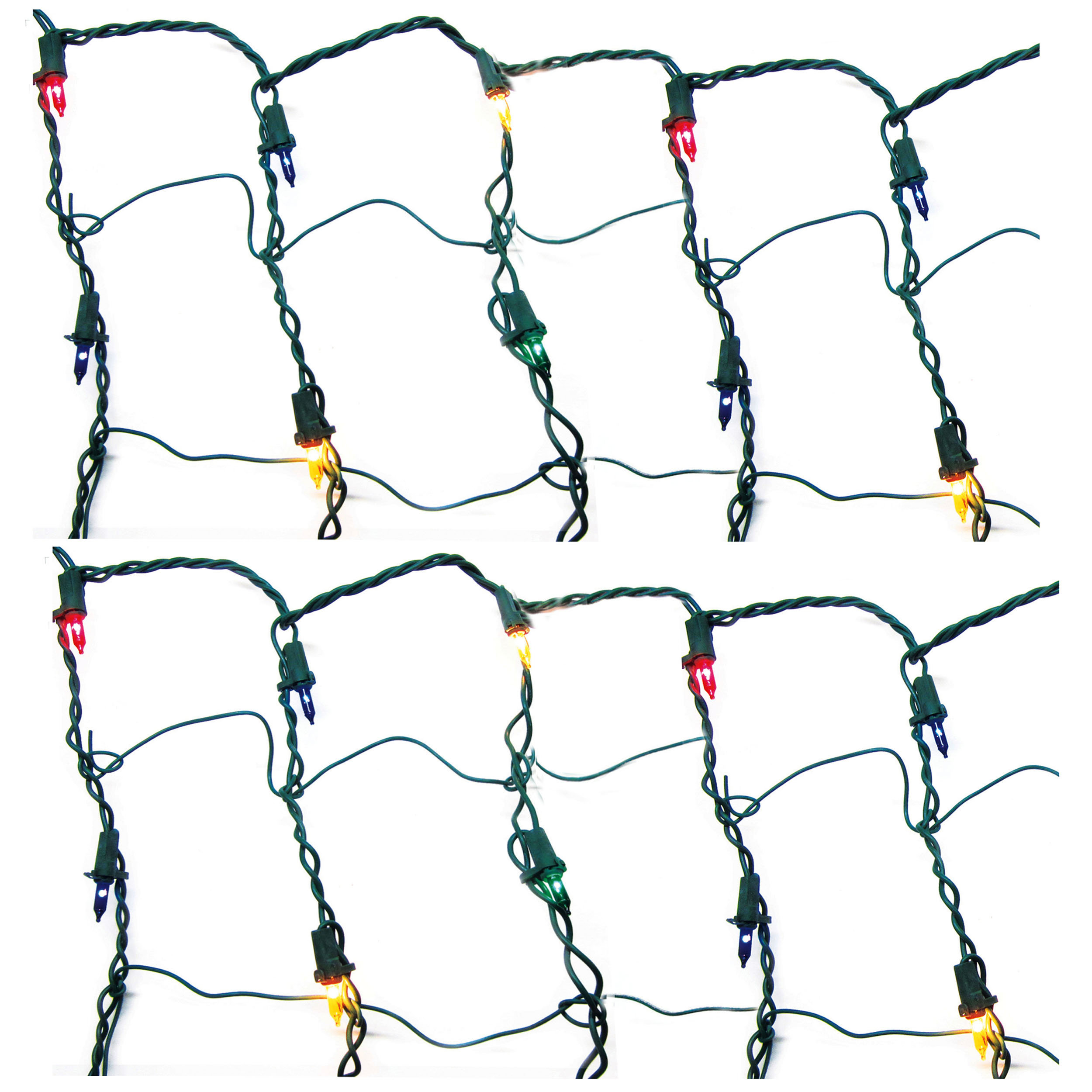 Brite Star 4' x 6' Mini Twinkling Net Style Christmas Lights Green