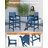 3-Piece Adirondack Chairs and Table Set, HDPE Outdoor Bar Sets, All Weather Outdoor Bar Stools Set, HDPE Adirondack Bar Height Chairs and Bar Table for Balcony, Bistro, Poolside-1022110883