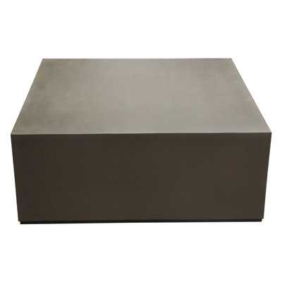 Viko Modern Square Coffee Table, Wood Faux Concrete Finish, 39 Inch
