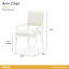Palm Gate Arm Chair - Cloud White