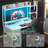 47"-59" Computer Desk with LED Lights & Outlet & Hutch-1209694760-1209694762