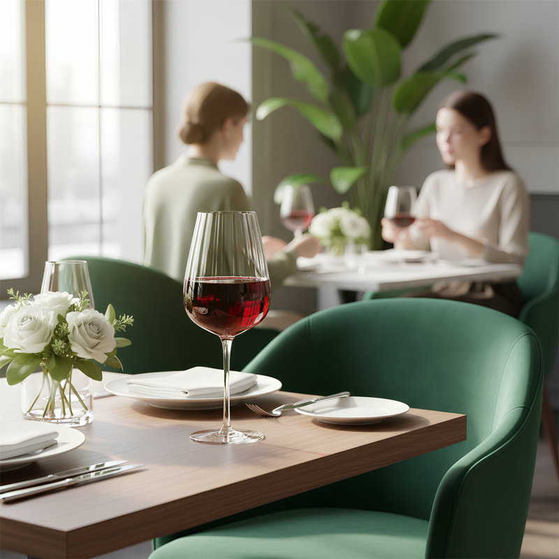 Argon Tableware Kensington Optic Crystal Red Wine Glasses, Set of 24