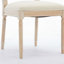Chaises de salle à manger antiques - Ensemble de 2 pièces en tissu de lin