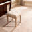 Small Padded Bench, Square Upholstered Rustic Ottoman Bench
