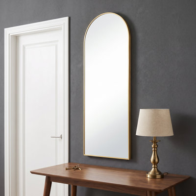 Miroir pleine grandeur en aluminium avec support